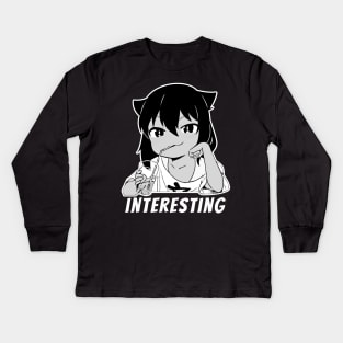 Funny Manga Girl Interesting Meme Kids Long Sleeve T-Shirt